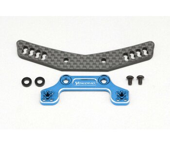 Yokomo Hybrid Front Shock Tower (Carbon/Aluminum) for YD-2 / Blue