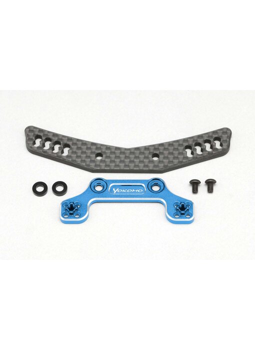 Yokomo Hybrid Front Shock Tower (Carbon/Aluminum) for YD-2 / Blue