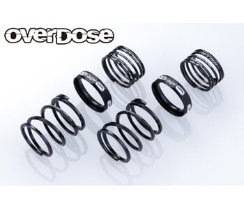 Overdose 4Edge Twin Spring 1.2-2045 φ1.2, 4.5 Coil, 20mm with Helper Spring / Black (2)