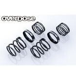 Overdose 4Edge Twin Spring 1.2-2050 φ1.2, 5.0 Coil, 20mm with Helper Spring / Color: Black (2pcs)
