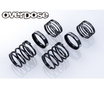 Overdose 4Edge Twin Spring 1.2-2055 φ1.2, 5.5 Coil, 20mm with Helper Spring / Black (2)