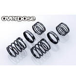 Overdose 4Edge Twin Spring 1.2-2060 φ1.2, 6.0 Coil, 20mm with Helper Spring / Color: Black (2pcs)