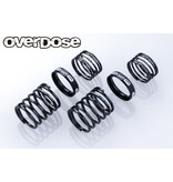 Overdose 4Edge Twin Spring 1.2-2065 φ1.2, 6.5 Coil, 20mm with Helper Spring / Color: Black (2pcs)