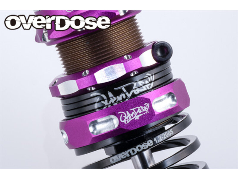 Overdose 4Edge Twin Spring 1.2-2070 φ1.2, 7.0 Coil, 20mm with Helper Spring / Color: Black (2pcs)