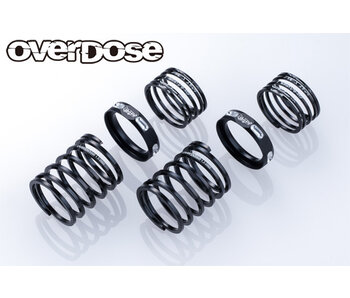 Overdose 4Edge Twin Spring 1.2-2070 φ1.2, 7.0 Coil, 20mm with Helper Spring / Black (2)
