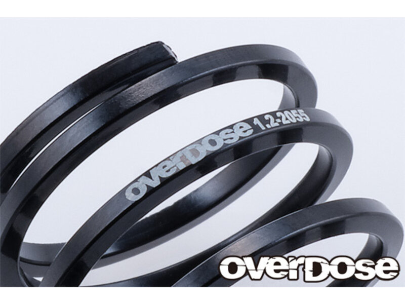Overdose 4Edge Twin Spring 1.2-2070 φ1.2, 7.0 Coil, 20mm with Helper Spring / Color: Red (2pcs)