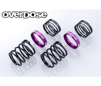 Overdose 4Edge Twin Spring 1.2-2055 φ1.2, 5.5 Coil, 20mm with Helper Spring / Purple (2)