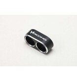 Yokomo ZC-WGB2 - Aluminium Wire Guide with 2 Holes for 12 AWG wire / Black