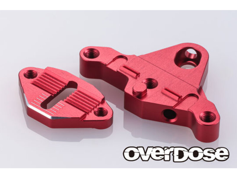 Overdose Aluminum Curved Slide Rack Steering Set Type-3 for GALM / Color: Red