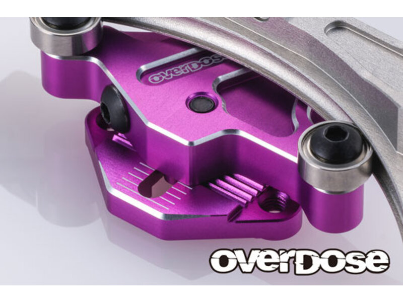 Overdose Aluminum Curved Slide Rack Steering Set Type-3 for GALM / Color: Red