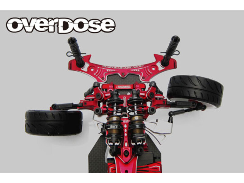 Overdose Aluminum Curved Slide Rack Steering Set Type-3 for GALM / Color: Red