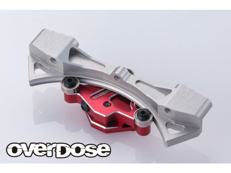 Overdose Aluminum Curved Slide Rack Steering Set Type-3 for GALM / Color: Red