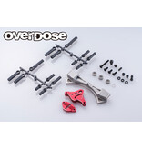 Overdose Aluminum Curved Slide Rack Steering Set Type-3 for GALM / Color: Red Overdose Aluminum Curved Slide Rack Steering Set Type-3 for GALM / Color: Red