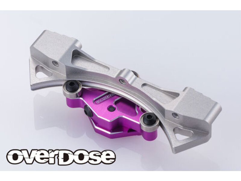 Overdose Aluminum Curved Slide Rack Steering Set Type-3 for GALM / Color: Purple
