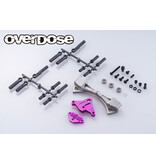 Overdose Aluminum Curved Slide Rack Steering Set Type-3 for GALM / Color: Purple Overdose Aluminum Curved Slide Rack Steering Set Type-3 for GALM / Color: Purple