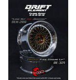 DS Racing Drift Element Mesh Wheel Adj. Offset (2pcs) / Bronze Face / Chrome Lip