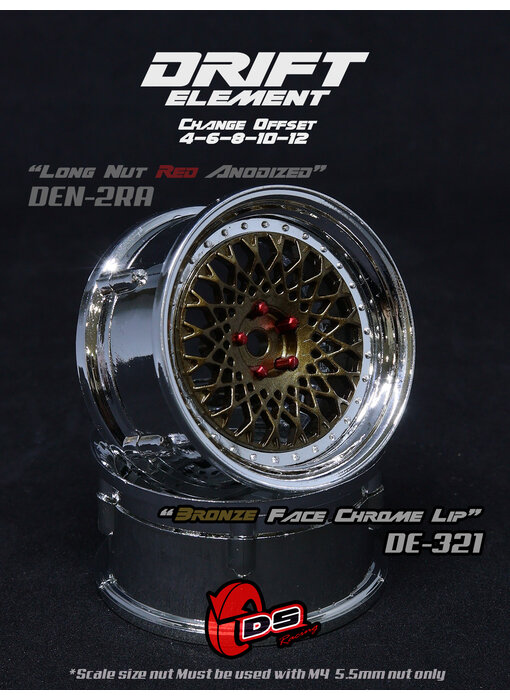 DS Racing DE Mesh Wheel (2) / Bronze / Chrome Lip