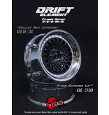DS Racing Drift Element Mesh Wheel Adj. Offset (2pcs) / Gunmetal Face / Chrome Lip