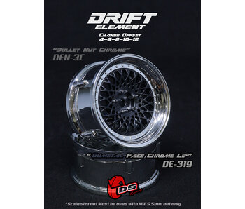 DS Racing DE Mesh Wheel (2) / Gunmetal / Chrome Lip