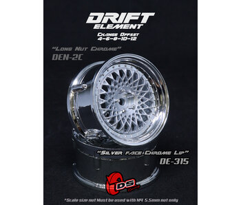 DS Racing DE Mesh Wheel (2) / Silver / Chrome Lip