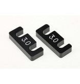 Yokomo MD-302S30-3 - Aluminum Rear Bulkhead Spacer 3.0mm for MD3.0