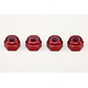 Aluminium Nylon Lock Nut M3 / Red (4pcs)