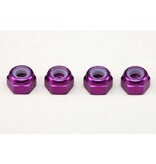 Yokomo ZC-N3APU - Aluminium Nylon Lock Nut M3 / Purple (4pcs)