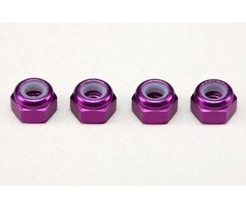 Yokomo Aluminium Nylon Lock Nut M3 / Purple (4pcs)