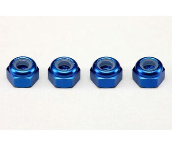 Yokomo Aluminium Nylon Lock Nut M3 / Blue (4pcs)