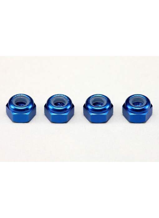 Yokomo Aluminium Nylon Lock Nut M3 / Blue (4pcs)