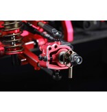 Yokomo RD-415SAR - Aluminium Adjustable Front Steering Block Set / Red