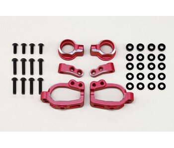 Yokomo Aluminium Adjustable Front Steering Block Set / Red