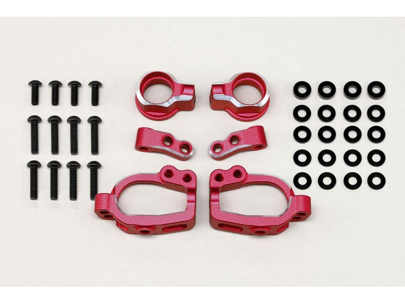 Yokomo RD-415SAR - Aluminium Adjustable Front Steering Block Set / Red