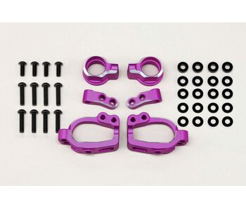 Yokomo Aluminium Adjustable Front Steering Block Set / Purple