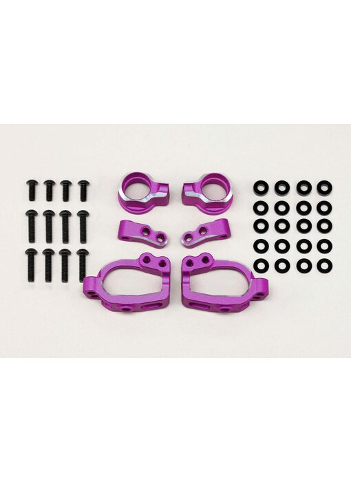 Yokomo Aluminium Adjustable Front Steering Block Set / Purple