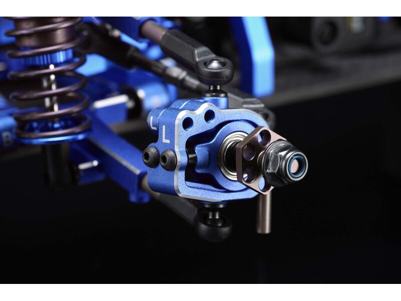 Yokomo RD-415SABL - Aluminium Adjustable Front Steering Block Set / Blue