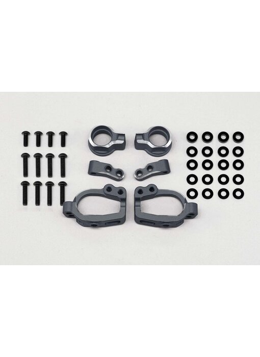 Yokomo Aluminium Adjustable Front Steering Block Set / Black