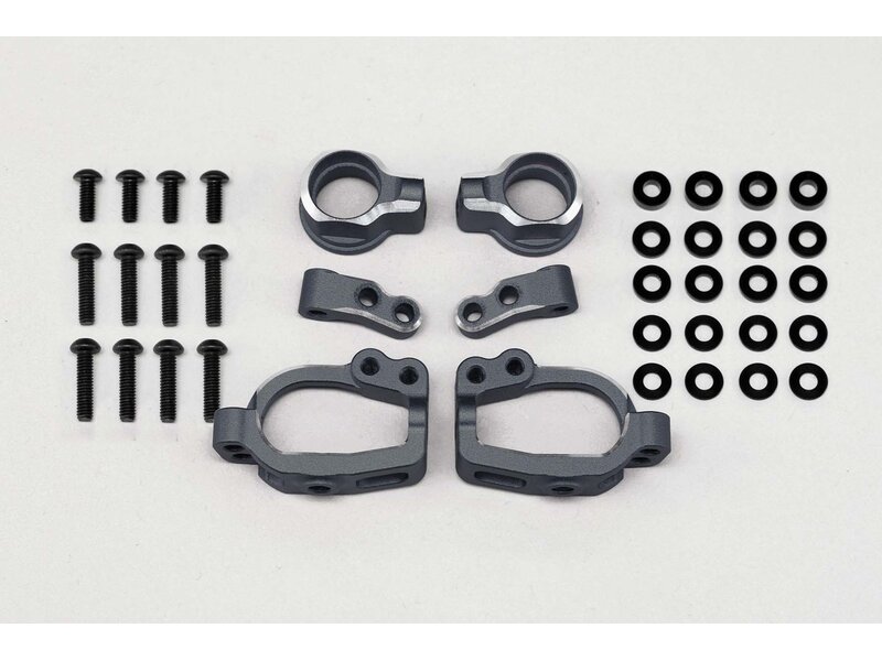 Yokomo RD-415SAB - Aluminium Adjustable Front Steering Block Set / Black