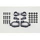 Aluminium Adjustable Front Steering Block Set / Black