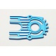 Aluminium Heat Sink Motor Mount / Blue