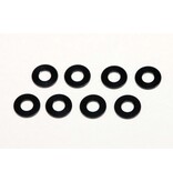 Yokomo ZC-A2505BA - Aluminium Shim φ2.5mm x φ5.0mm x 0.5mm - Black (8pcs)