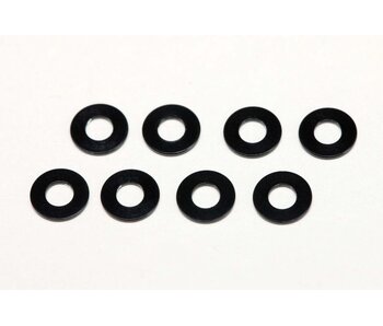 Yokomo Aluminium Shim φ2.5mm x φ5.0mm x 0.5mm - Black (8pcs)
