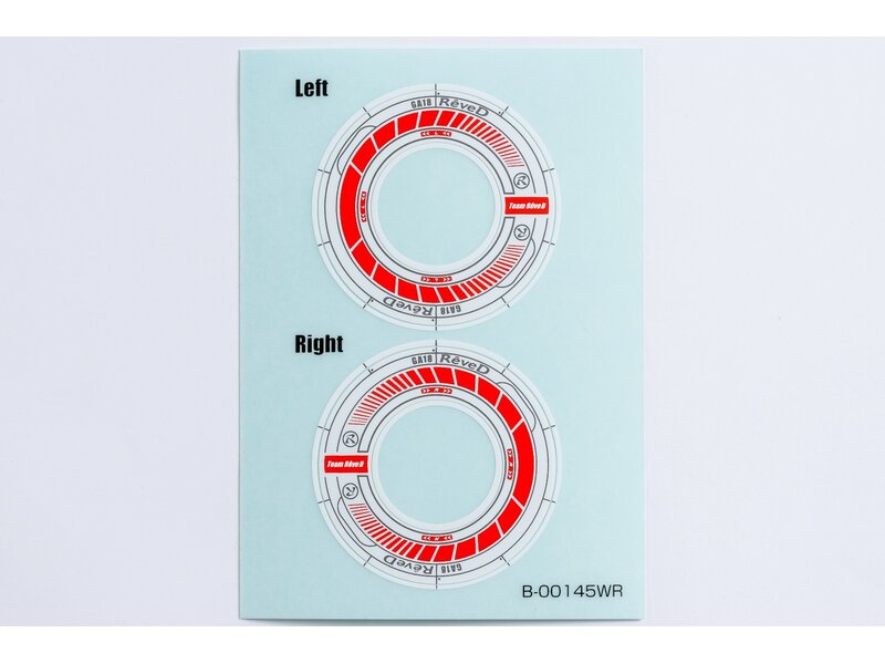ReveD Wheel Sticker for RW-GA18 / Color: White/Red