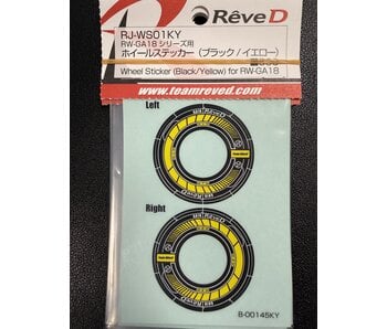 ReveD Wheel Sticker for RW-GA18 / Black/Yellow