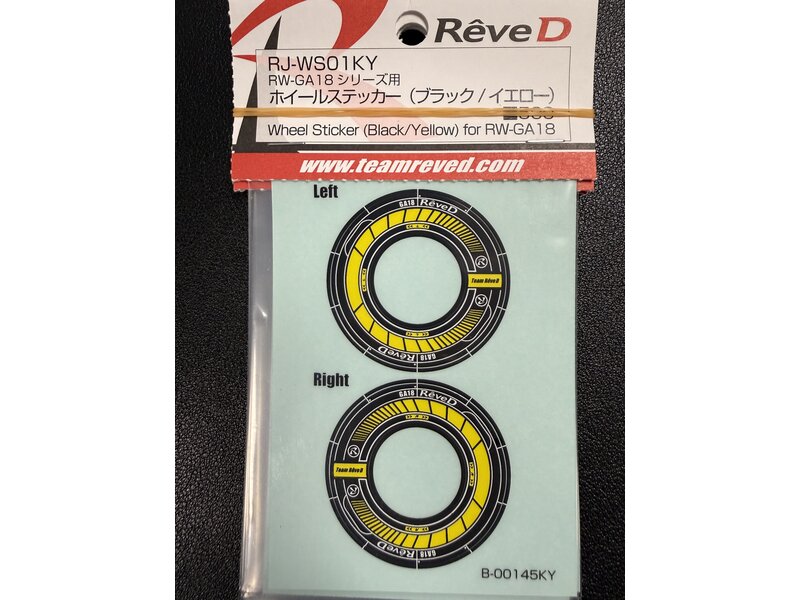 ReveD Wheel Sticker for RW-GA18 / Color: Black/Yellow