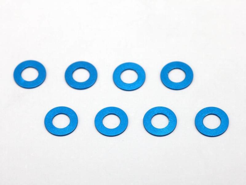 Yokomo ZC-A3605A - Aluminium Shim φ3.0mm x φ6.0mm x 0.5mm - Blue (8pcs)