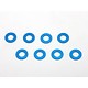 Aluminium Shim φ3.0mm x φ6.0mm x 0.5mm - Blue (8pcs)