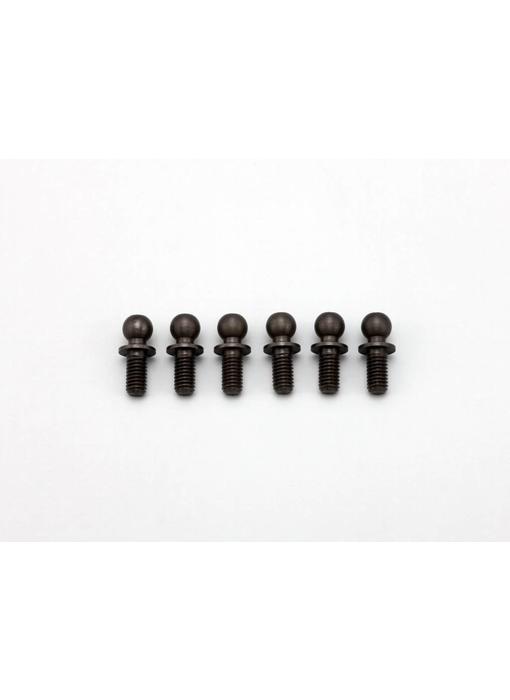 Yokomo Rod End Ball S Size with Short Neck / Length 11.3mm / Thread 6.0mm with Hex Hole (6pcs)