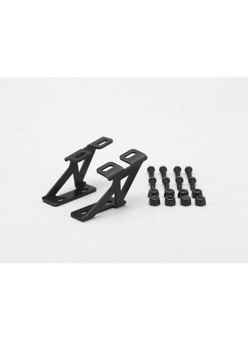 Yokomo Aluminium Wing Stay Low Version - Black (1set)