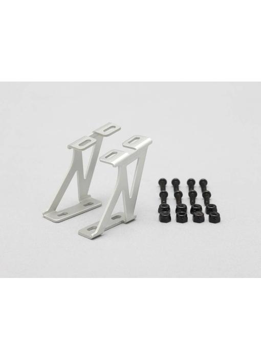 Yokomo Aluminium Wing Stay Middle Version - Silver (1set)